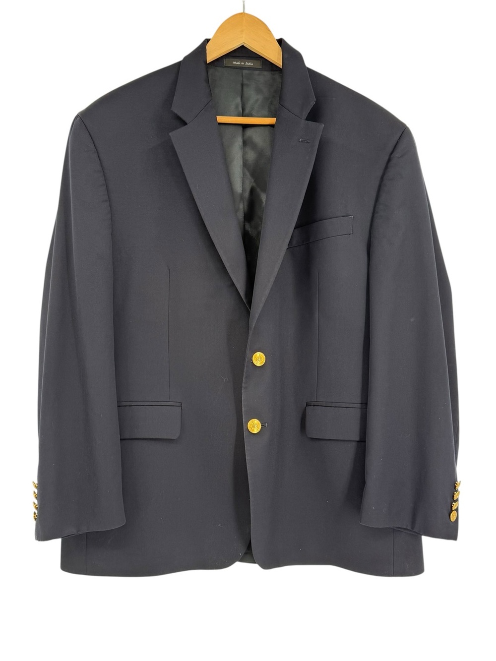 Lauren Ralph Lauren Men's Navy Blue 2 Button Blazer Sport Coat Size 44 S Wool